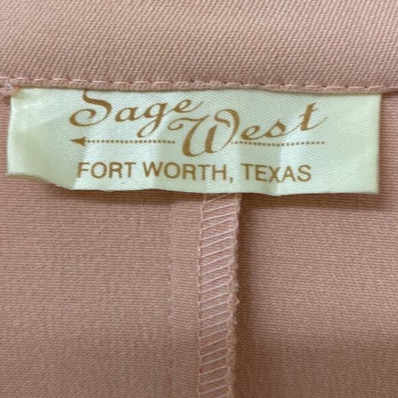 Vintage **Rare** Sage West Western Snap Pearl Button Long Sleeve Top - Picture 6 of 16